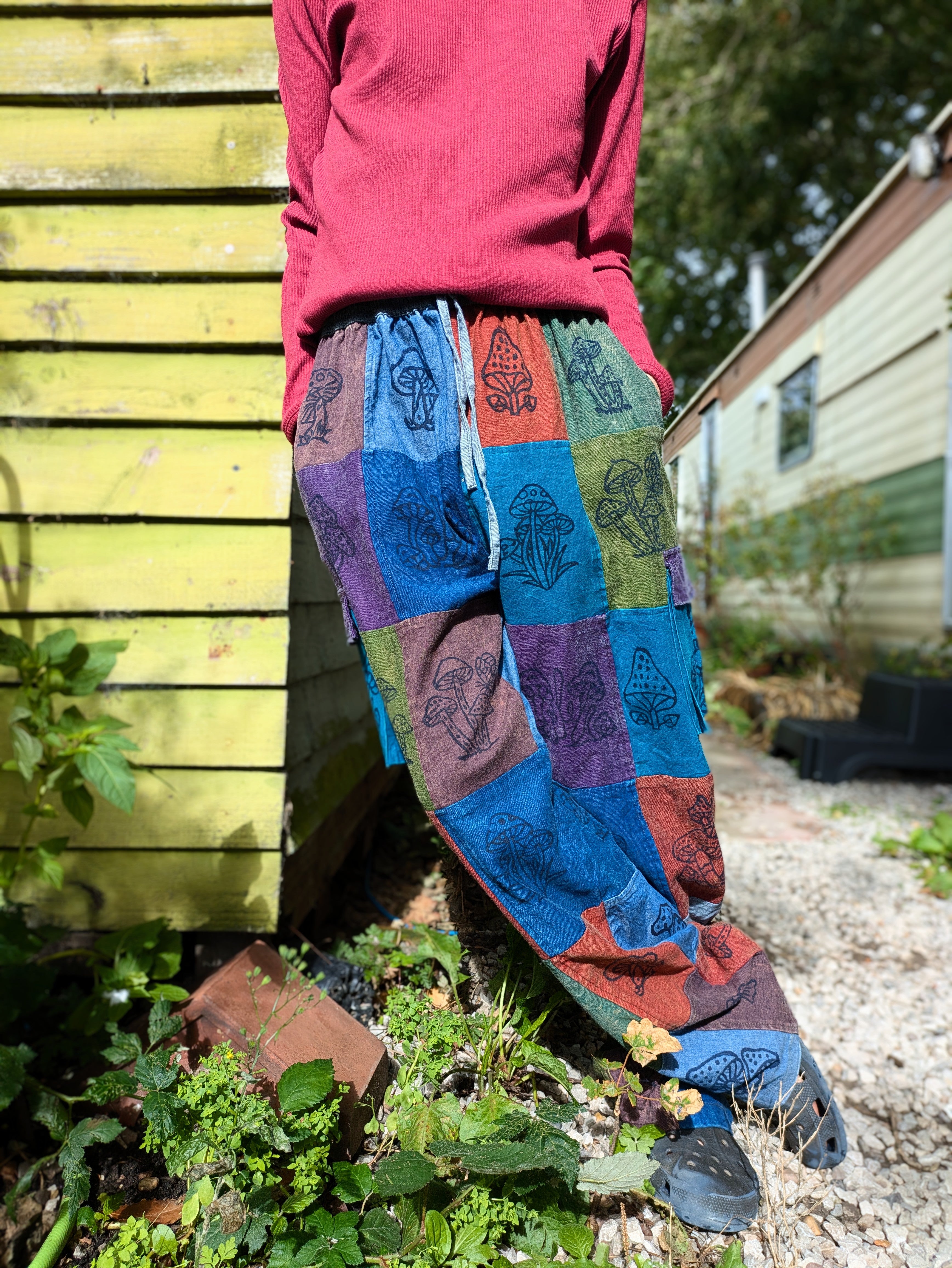 Mushroom Cargo Trousers (Patchwork)