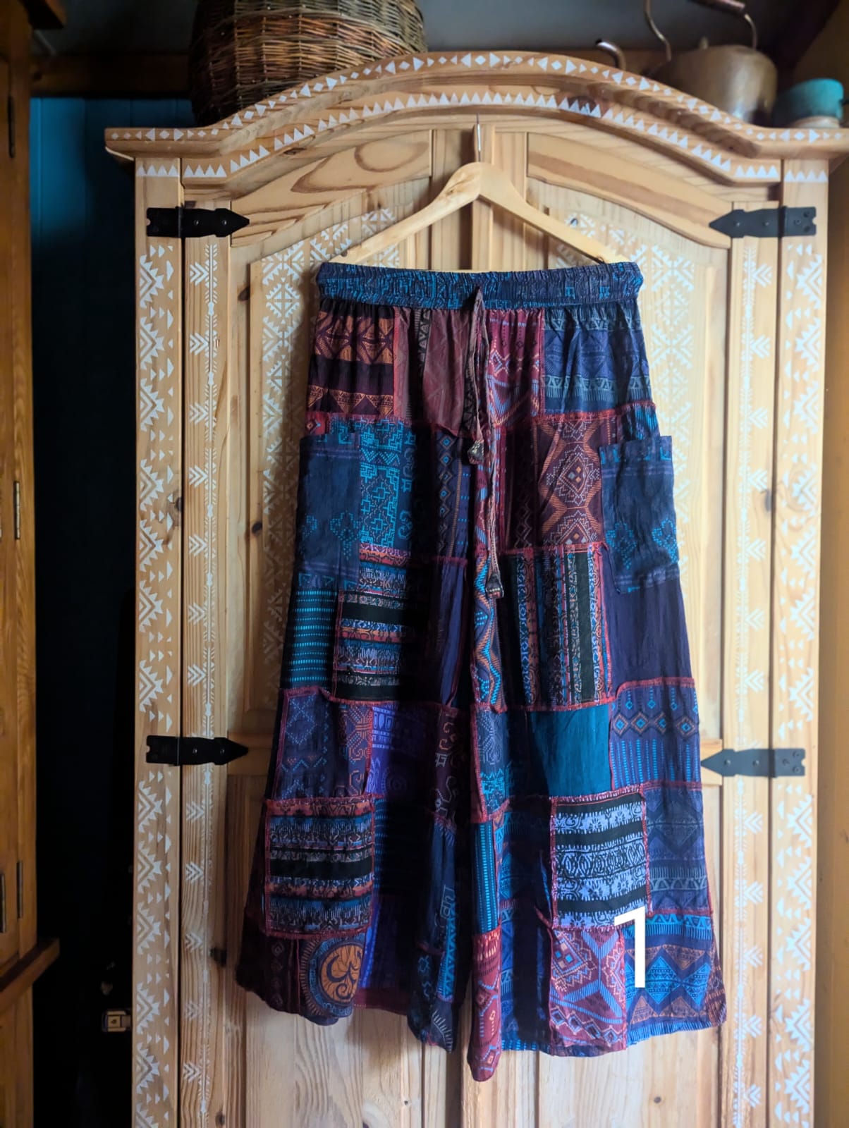 Bohemian Patchwork Palazzo Pants no.1
