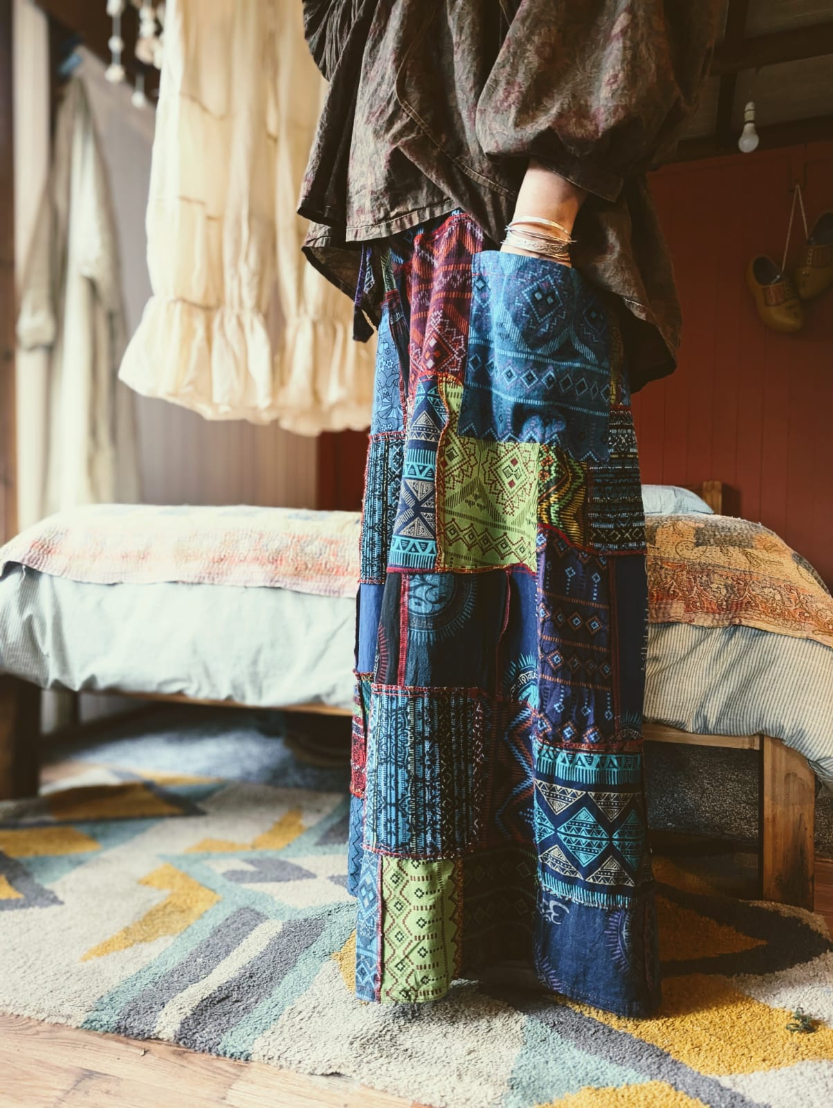 Bohemian Patchwork Palazzo Pants no.1