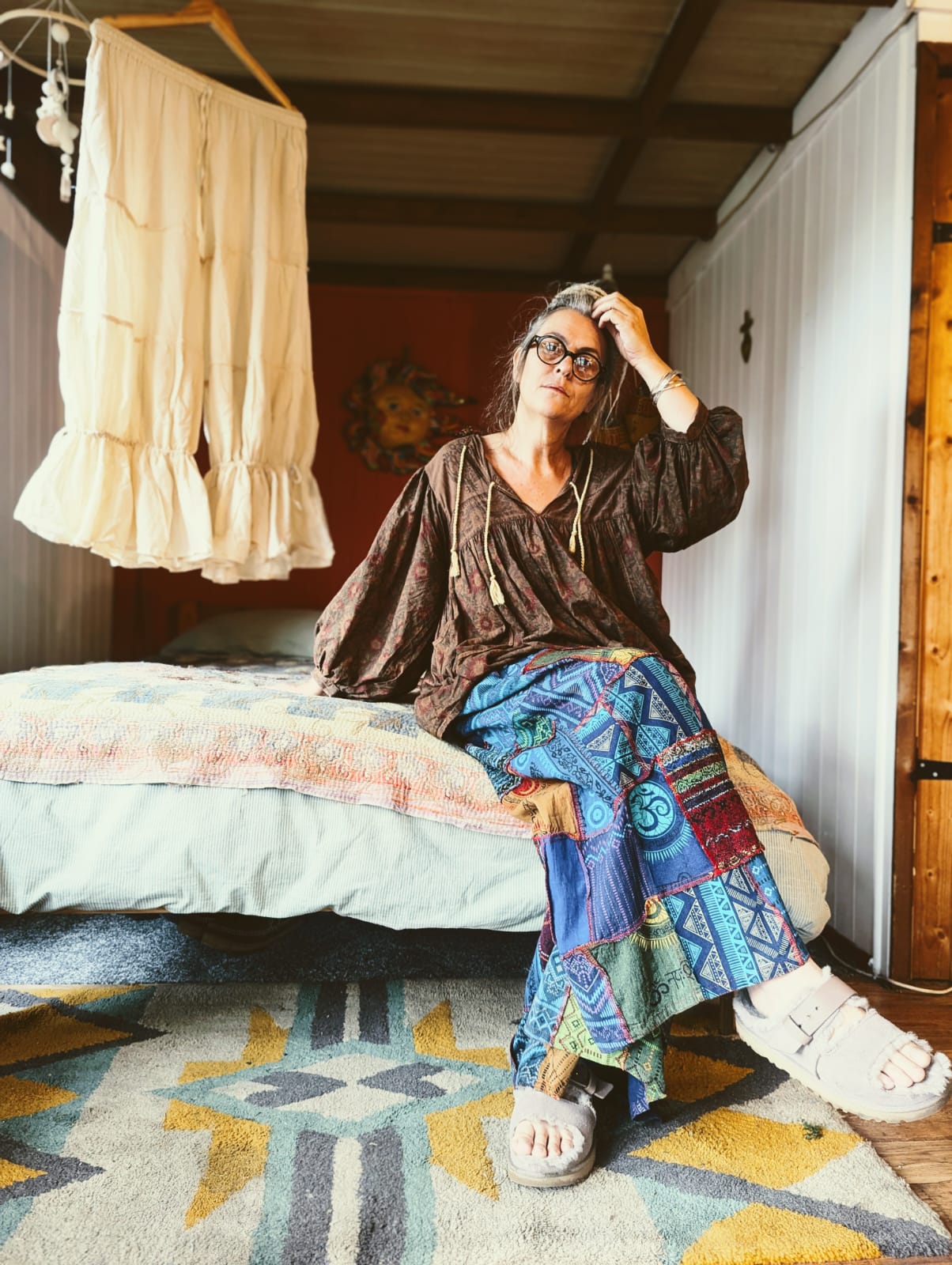 Bohemian Patchwork Palazzo Pants no.6