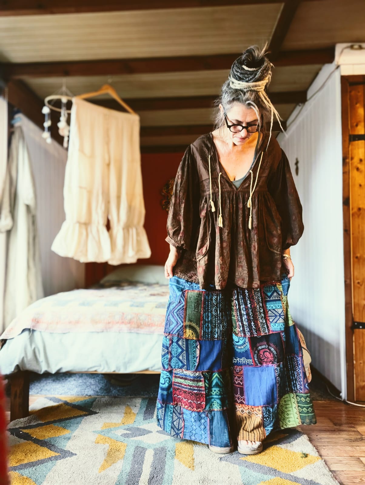 Bohemian Patchwork Palazzo Pants no.6