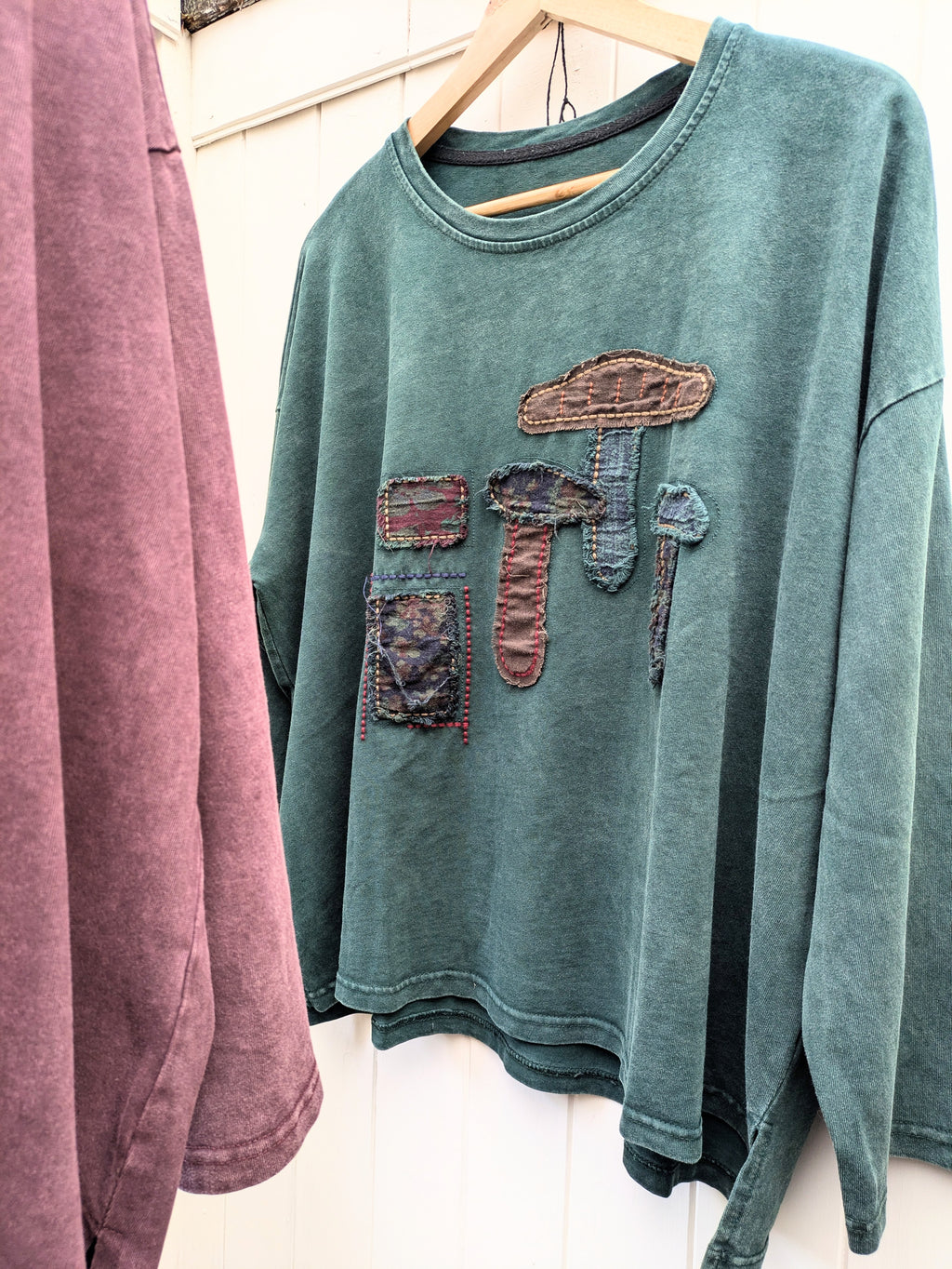 🍄 Cosmic Shroom Longsleeve - Forest Green