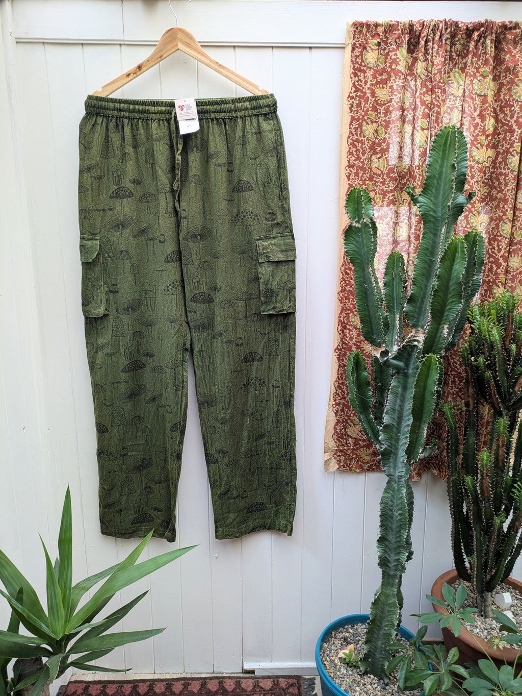 Mushroom Cargo Trousers (Green)