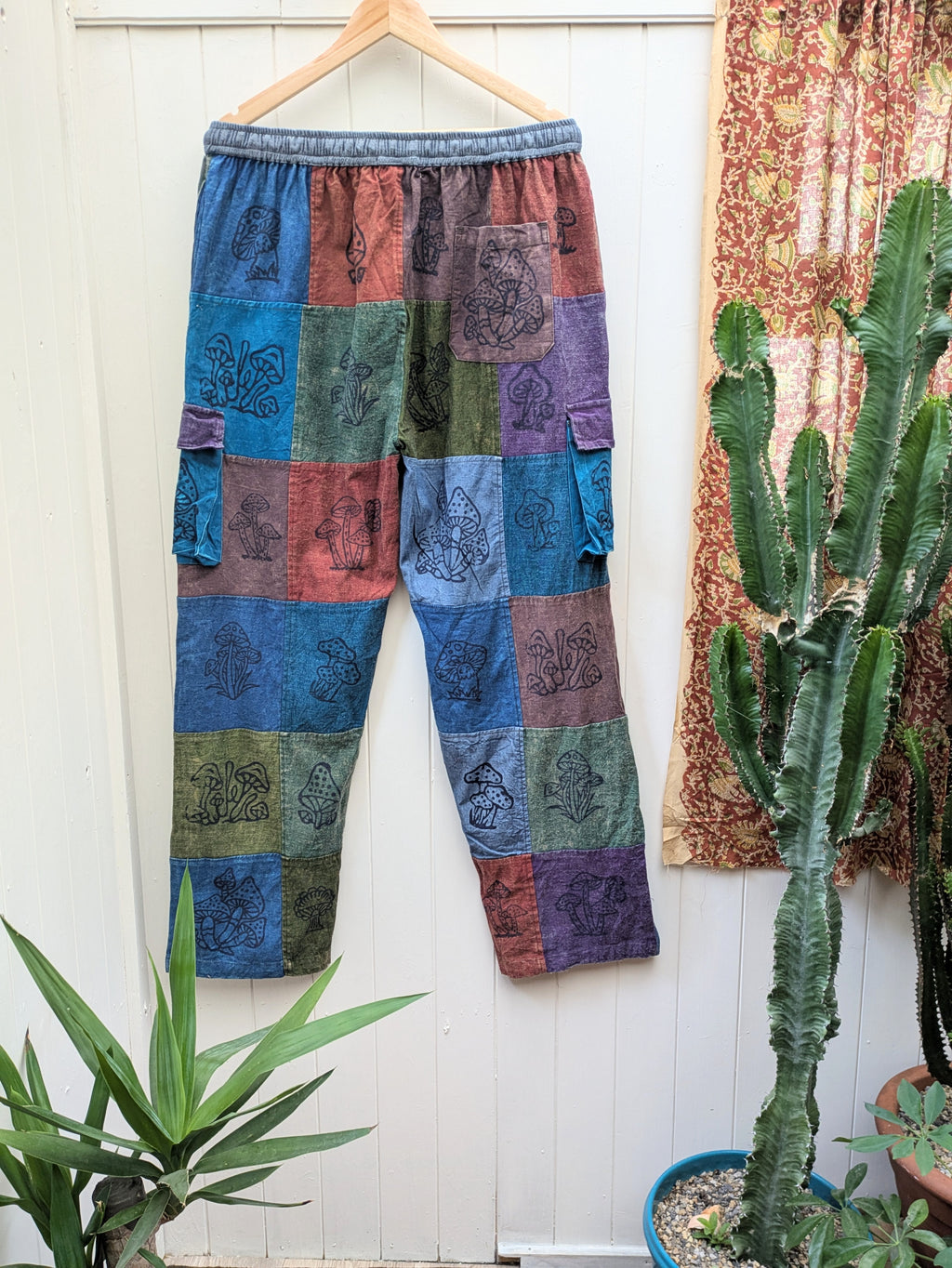 Mushroom Cargo Trousers (Patchwork)