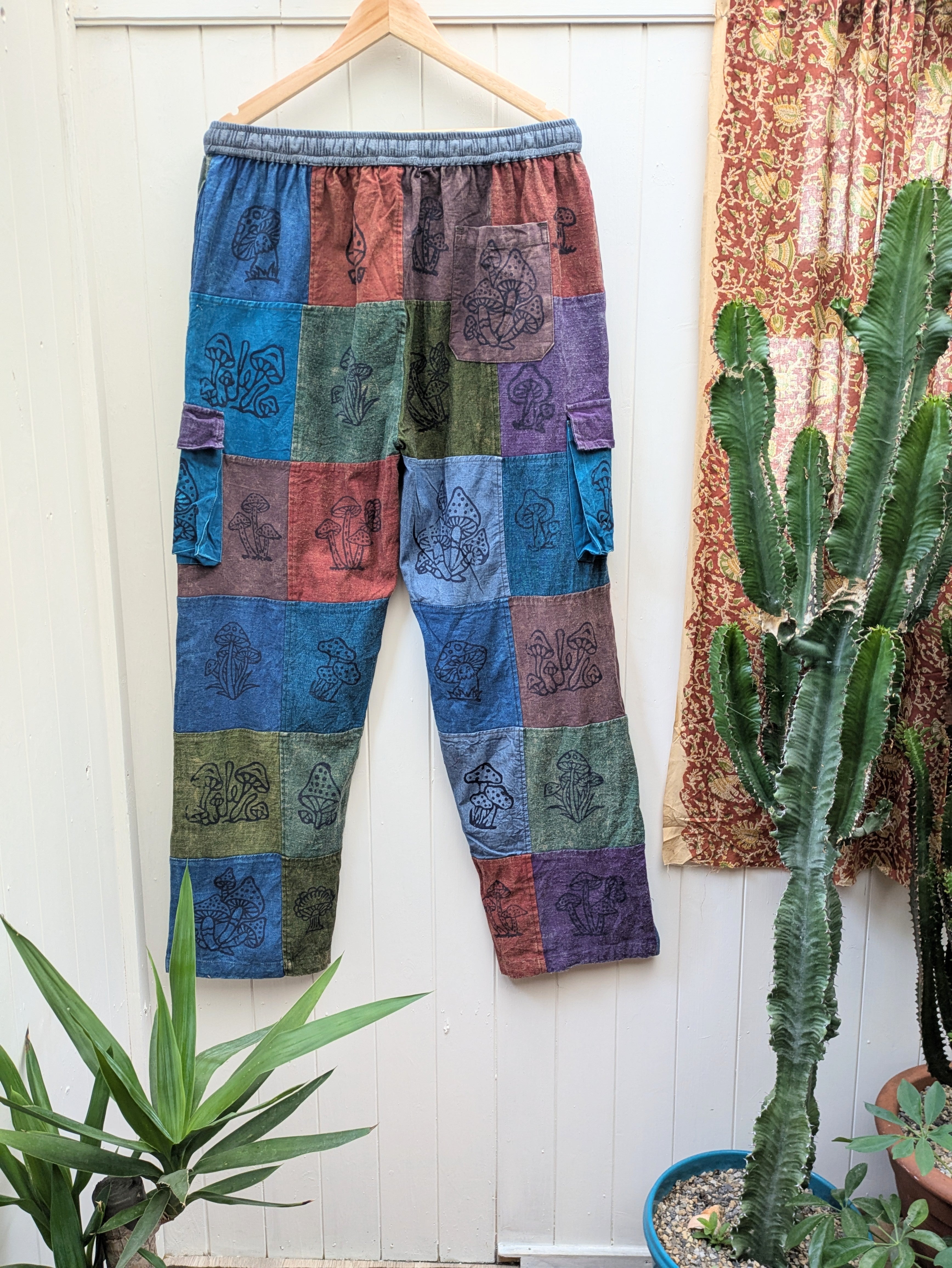 Mushroom Cargo Trousers (Patchwork)