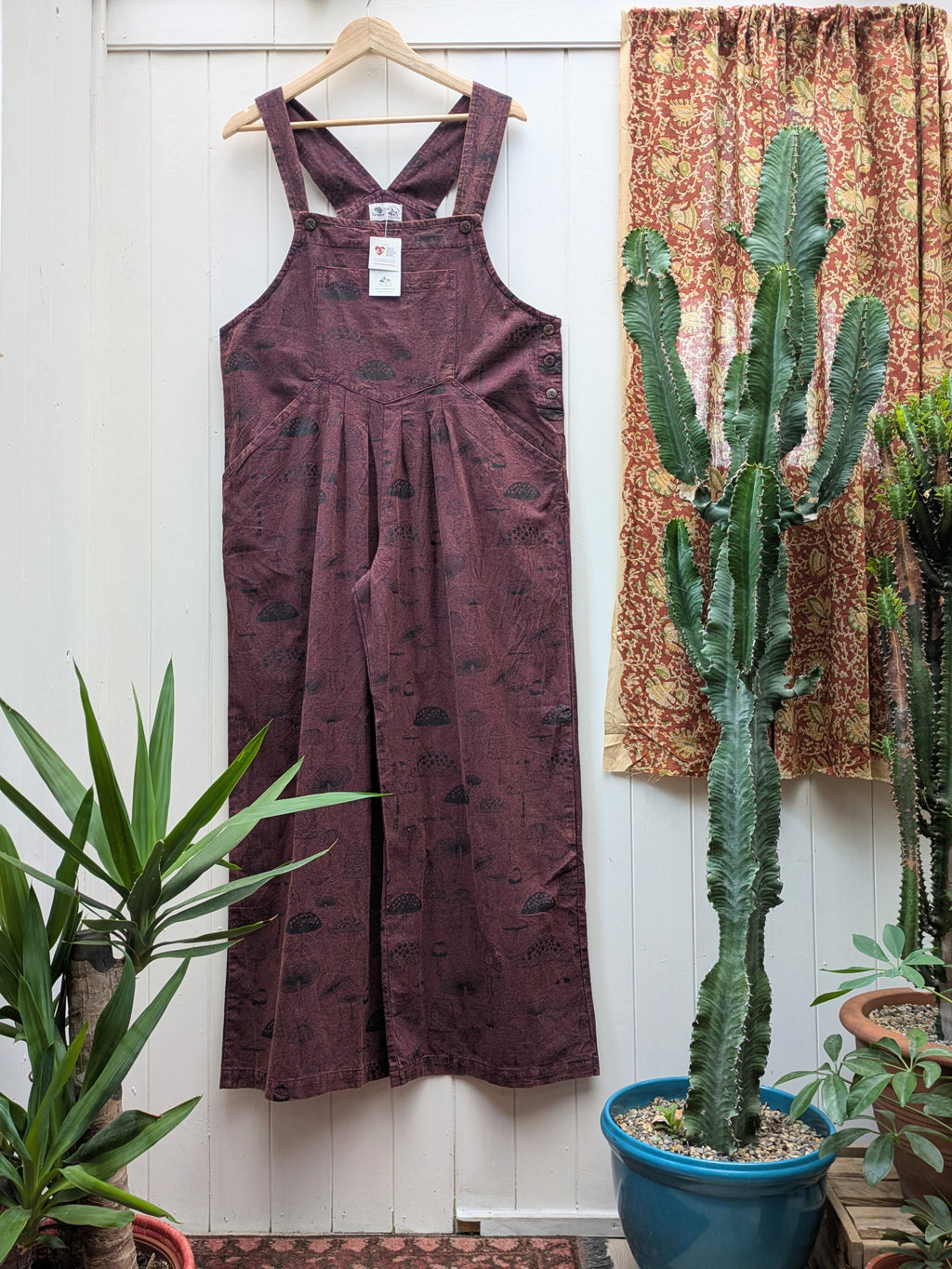 Mushroom Dungarees (Purple)