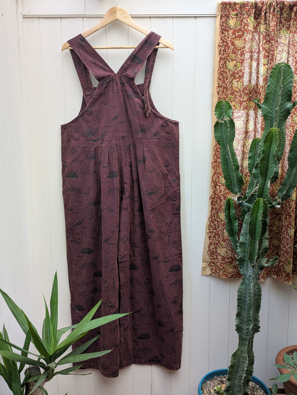 Mushroom Dungarees (Purple)
