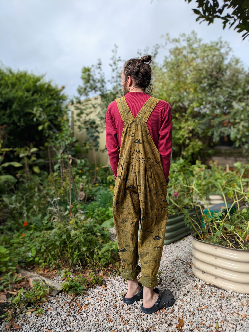 Mushroom Dungarees (Green)