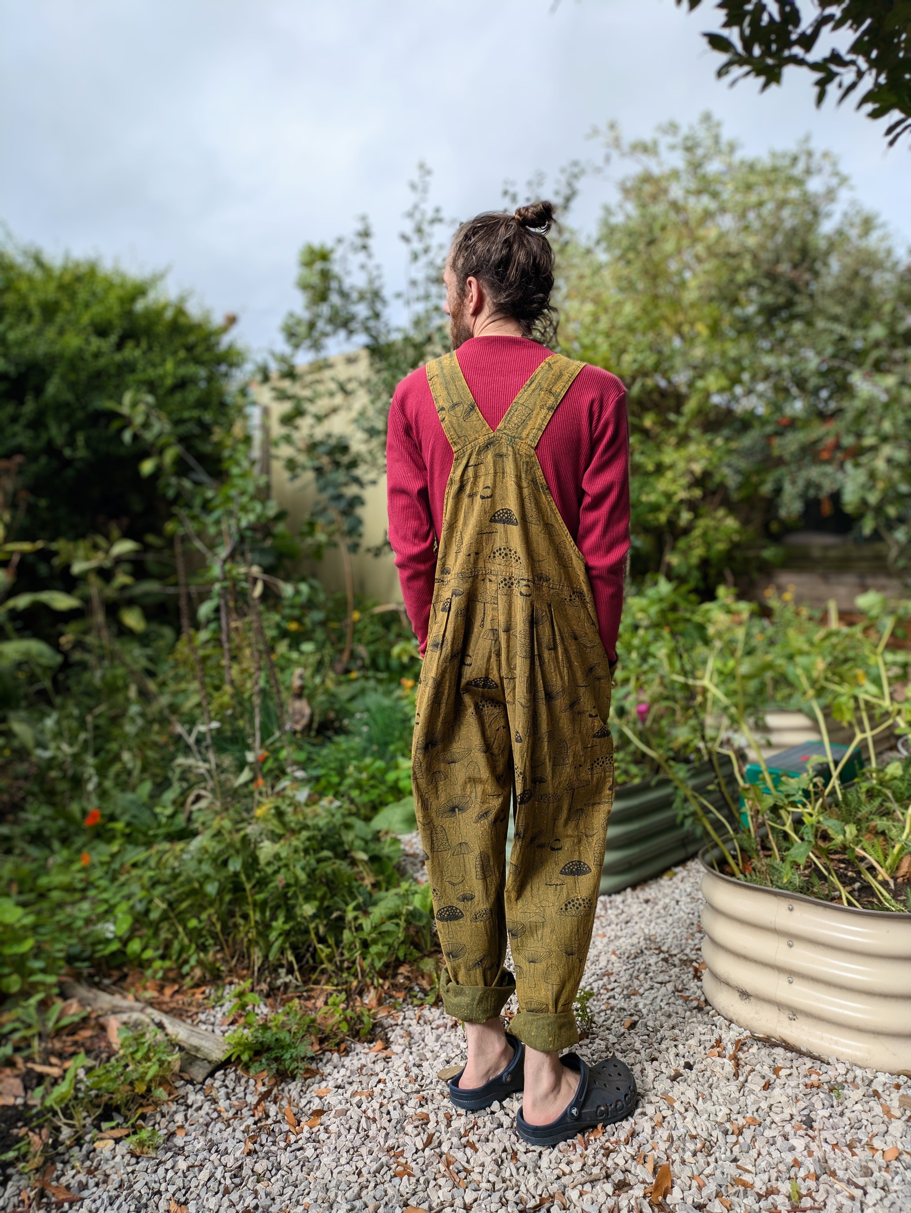 Mushroom Dungarees (Green)