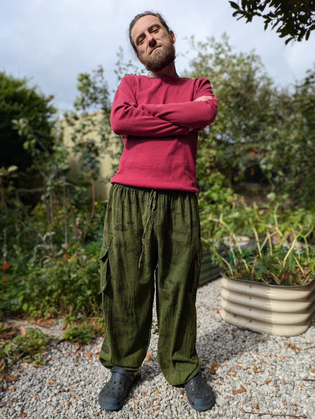 Mushroom Cargo Trousers (Green)