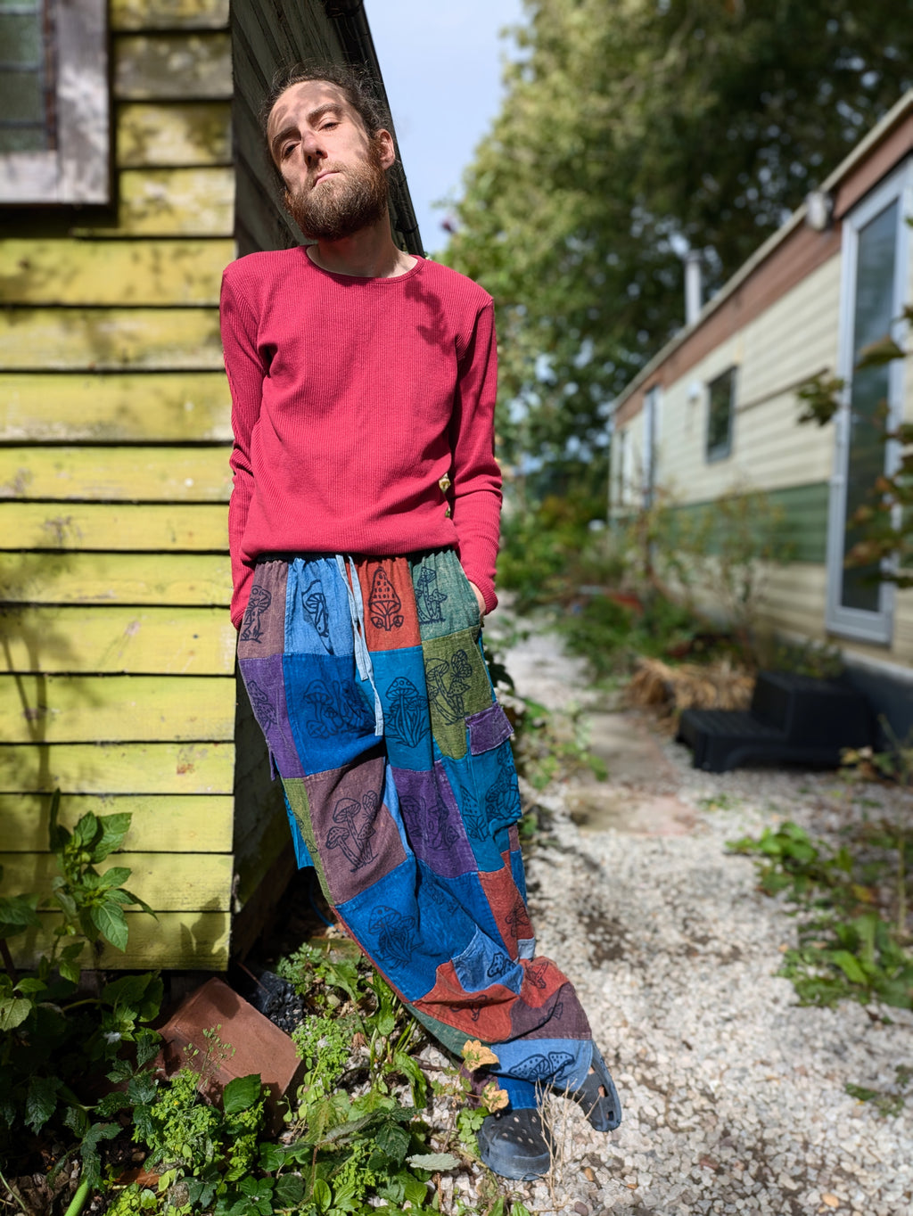 Mushroom Cargo Trousers (Patchwork)