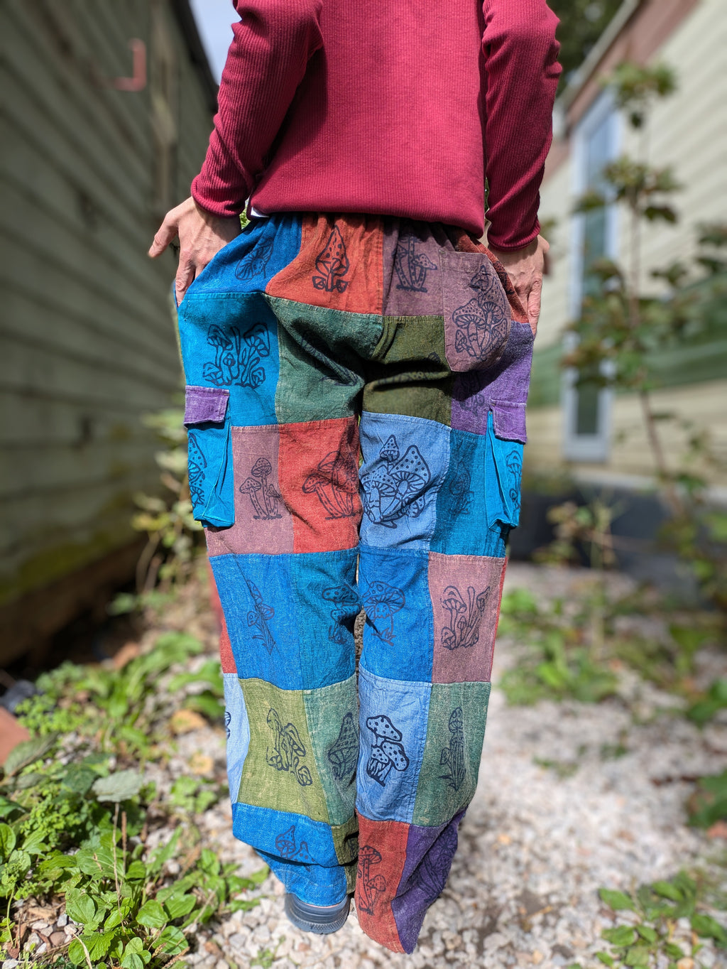 Mushroom Cargo Trousers (Patchwork)