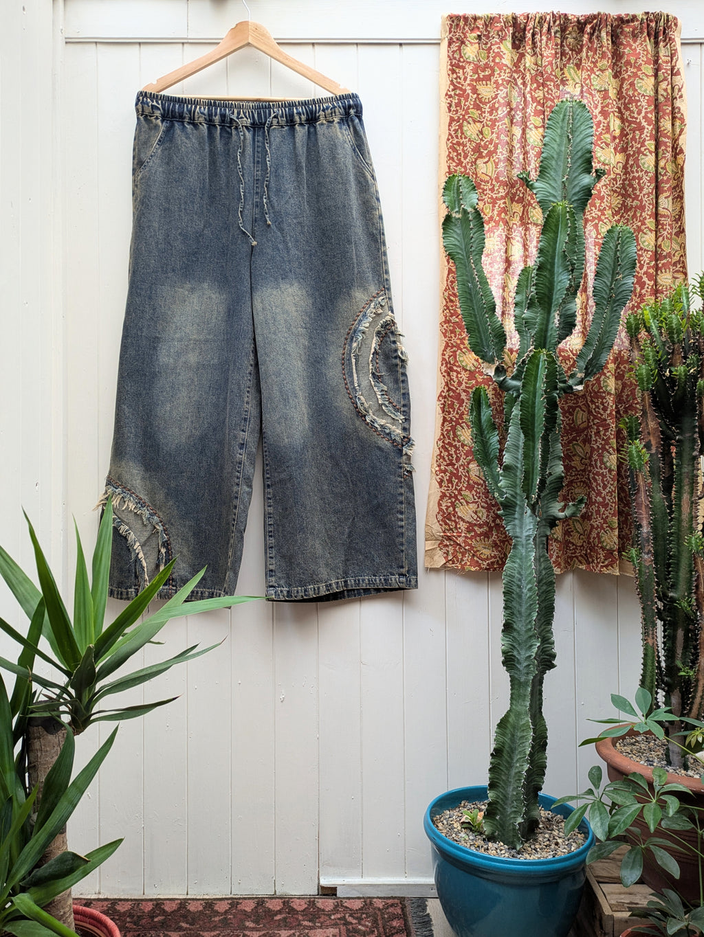 Wide Leg Denim Pants