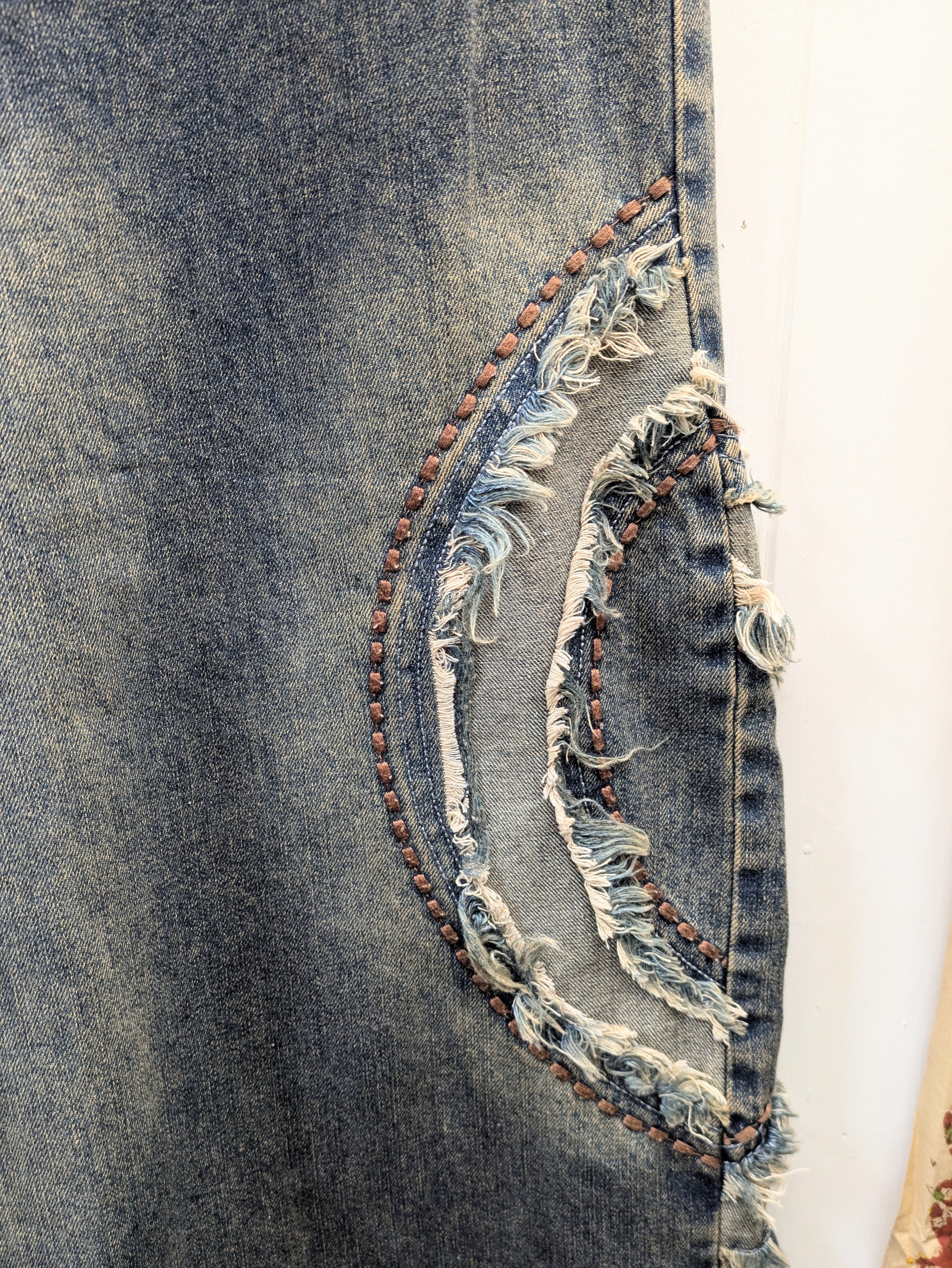 Wide Leg Denim Pants
