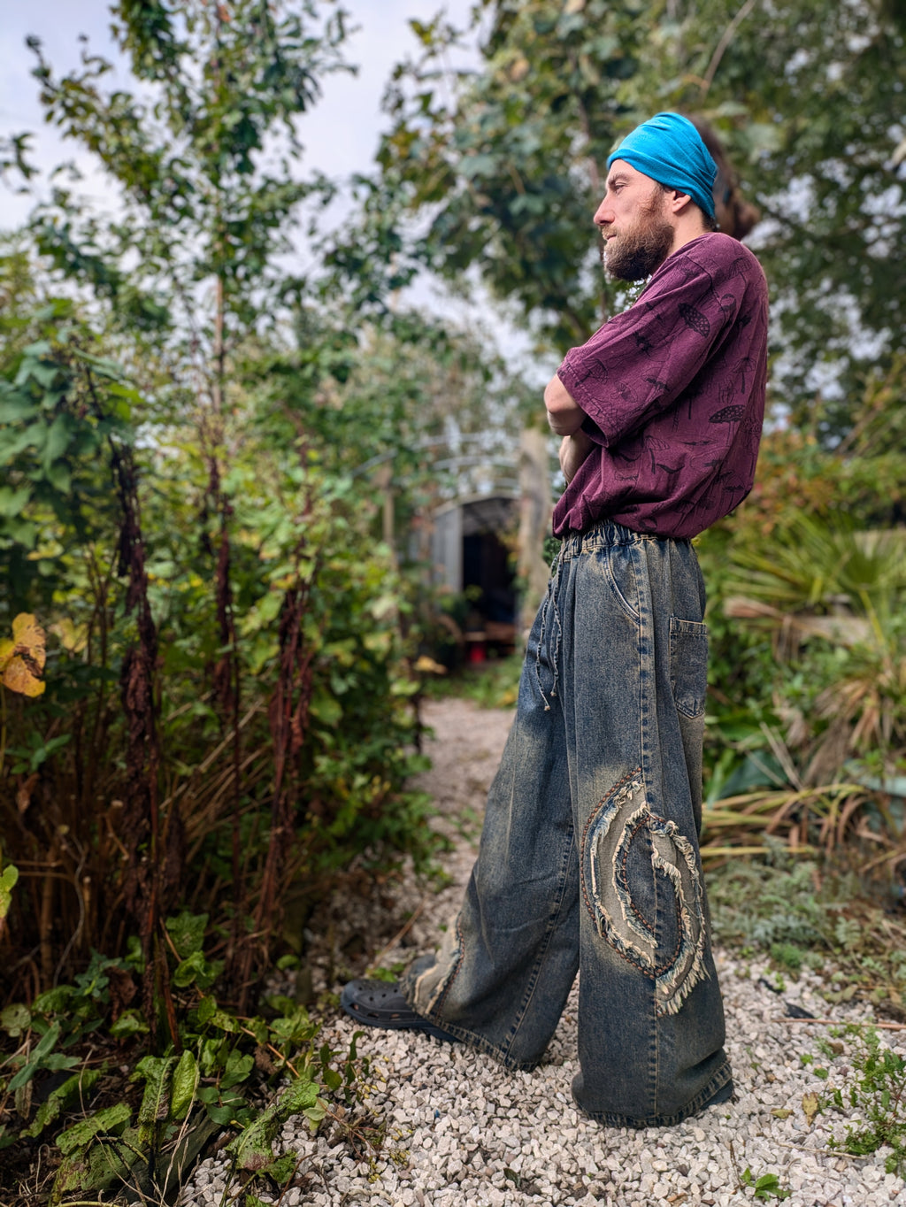 Wide Leg Denim Pants