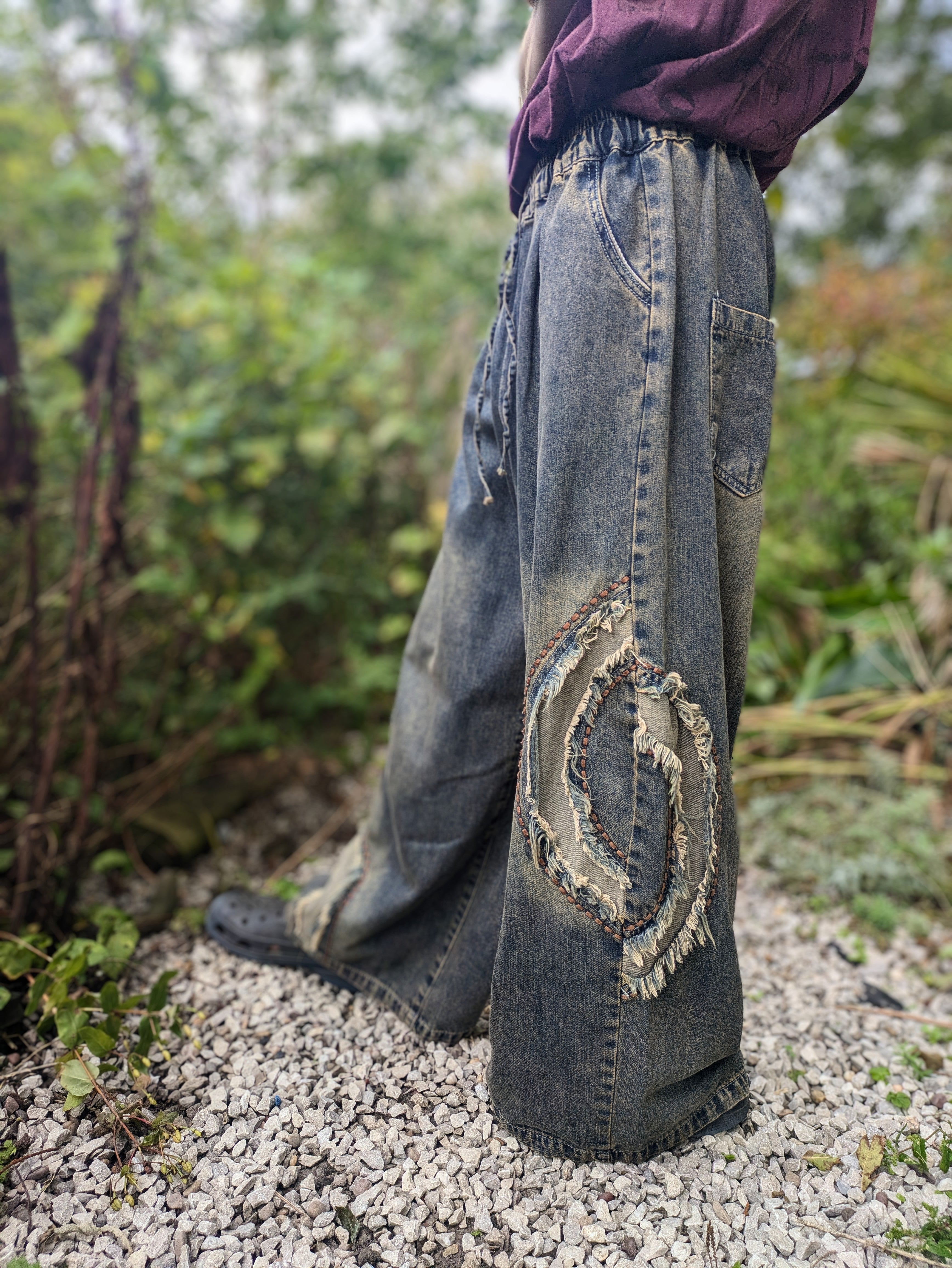 Wide Leg Denim Pants